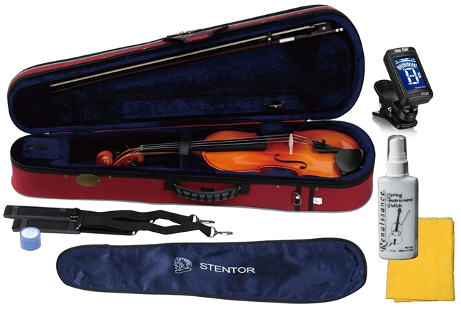 Stentor 1500 Student II Violin Outfit with Polish, Cloth and