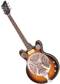 Eastwood Delta 6 Electric Dobro Resonator Guitar Sunburst Black Or